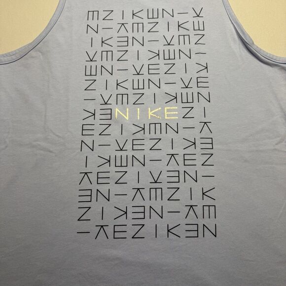 The Nike Tee Size Medium DRI-FIT Tank Athletic Fit Light Blue Running Tennis Gym - Picture 4 of 9